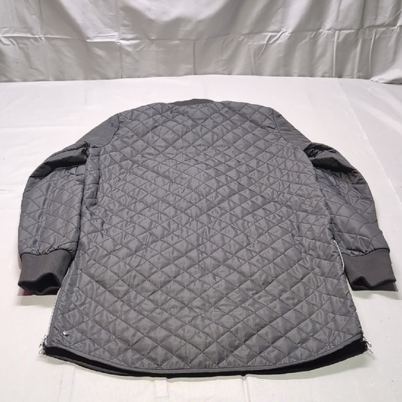 Zella Womens Black Quilted Chore Jacket Pocketed Long Sleev Full Zip Size M - Picture 6 of 6